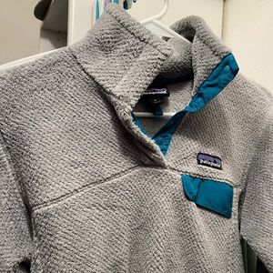 Grey/Teal Patagonia Fleece